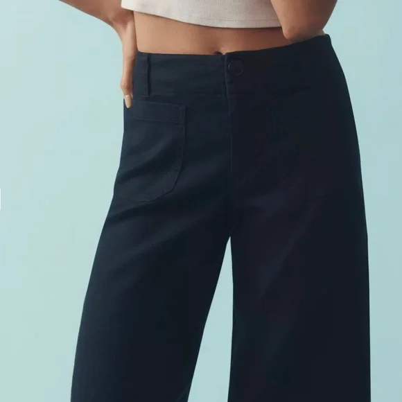 Anthropologie The Colette Longline Shorts by Maeve navy - Picture 4 of 5